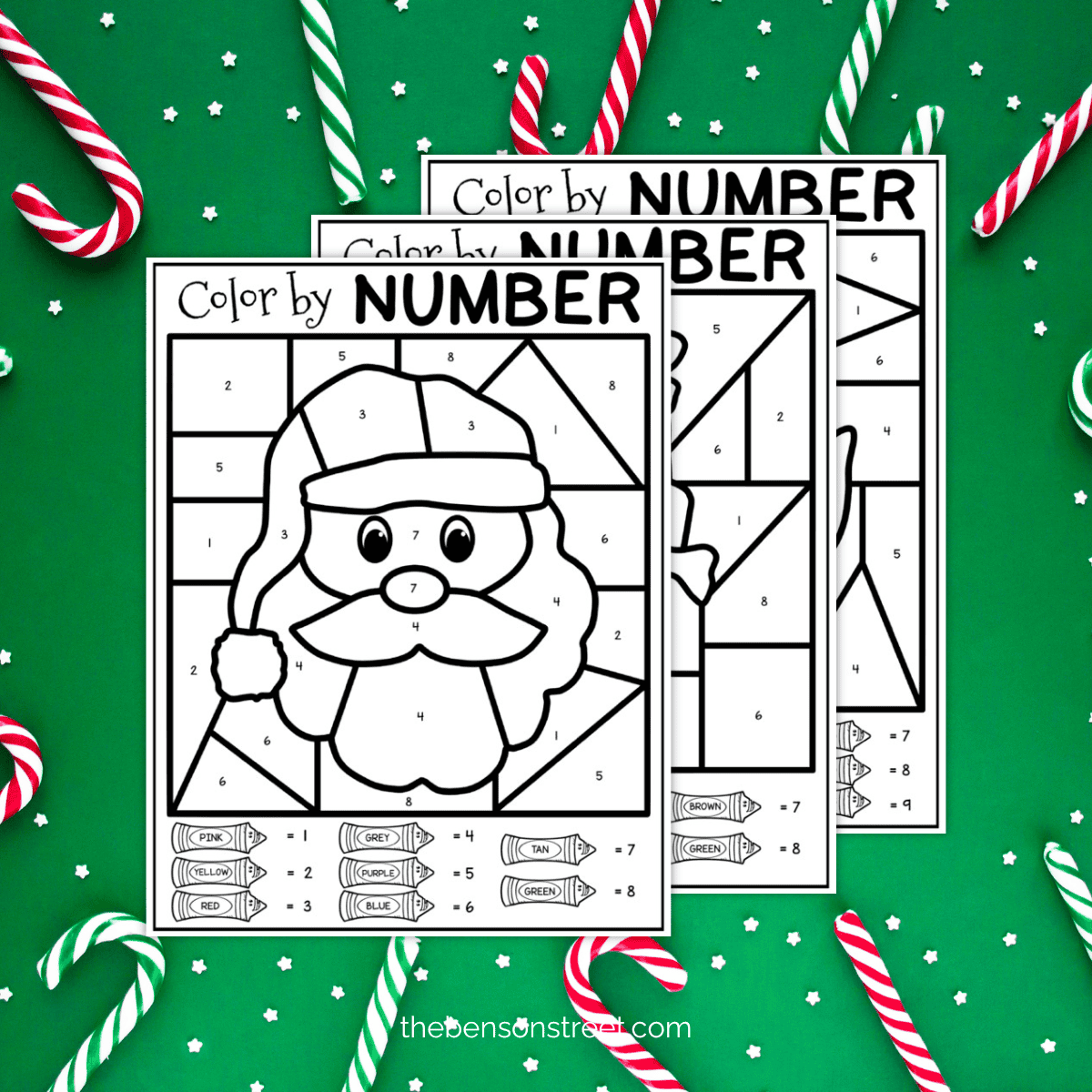 free christmas colornumber printables for kids